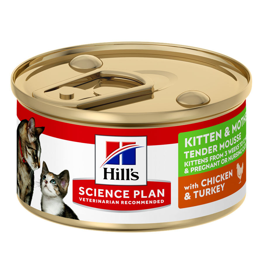 85 g Hill's Science Plan Kittene Mother Mousse de Frango e Peru lata para gatos, , large Imagem n&uacute;mero 1